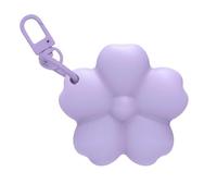 Support de baume à lèvres, clip en forme de fleur, porte-clés de maquillage en silicone pour le rangement, accessoire de beauté portable, construction douce, 1 support avec disparition lisse pour