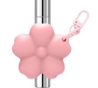 Support de baume à lèvres, clip en forme de fleur, porte-clés de maquillage en silicone pour le rangement, accessoire de beauté portable, construction douce, 1 support avec disparition lisse pour