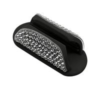 Support de baume à lèvres de voiture, accessoire esthétique adhésif en silicone - Support droit de rouge à lèvres en strass pour tableau de bord de voiture - Pour fille et femme - Visière intérieure