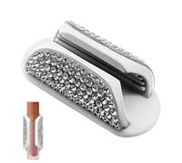 Support de baume à lèvres pour voiture - Support en silicone antidérapant adhésif strass - Support de baume à lèvres droit - pour un accès facile n'importe où fille femme visière intérieure décoration