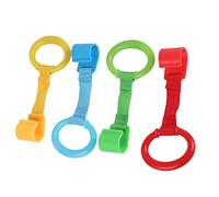 Support de bébé Tire 4 Pièces Anneaux pour Berceaux et Parcs Anneaux D'entraînement D'équilibre Résistant à la Chaleur Support de bébé Portable Tire L'anneau (Couleur assortie)