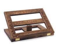 Support de bible réglable en bois sculpté pour missel - 25,4 x 33 cm - Support de livre pour livres de bibles - Lecture de prières religieuses