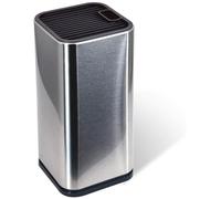 Support de bloc de coupe en acier inoxydable, rangement amovible avec fentes pour ciseaux et tige d'affûtage