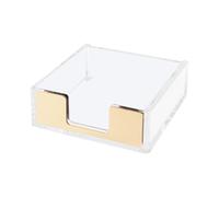 Support de bloc-notes en acrylique clair super doré 5 mm distributeur de cartes super épaisses notes et cartes 8,9 x 8,4 cm pour le bureau la maison l'école accessoire de bureau élégant