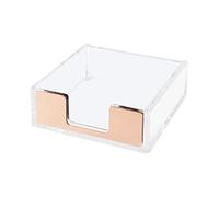 Support de bloc-notes en acrylique clair super doré, acrylique, distributeur de cartes super épaisses, Notes et cartes, 8,9 x 8,4 cm pour bureau, maison, école, accessoire de bureau élégant