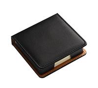 Support de bloc-notes en cuir pour cartes de nom, distributeur de notes adhésives pour étui avec couvercle pour bureau, école, support de notes, boîte de rangement en cuir, cartes de nom, distributeur