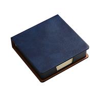 Support de bloc-notes en cuir pour cartes de nom, distributeur de notes adhésives pour étui avec couvercle pour bureau, école, support de notes, boîte de rangement en cuir, cartes de nom, distributeur