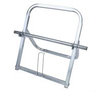 Support de bobine de câble industriel à axe unique pour bobines de 30 cm - Distributeur en acier robuste 41 x 33 cm Argenté