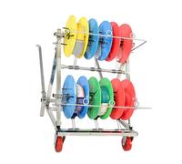 Support de bobine de câble, support de stockage de bobine de poulie, distributeur de fil à 4/5/6 axes, extracteur de fil for usage industriel et de vente au détail(53x75x52cm)