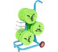 Support de bobine de fil amovible à 5/6 axes avec roues - Chariot de bobine de fil et de câble électrique portable pour le tirage de fil industriel et de vente au détail green 6 reel