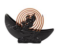 Support de bobine de mouche portable en forme de lune Plateau Chang'e | Brûleur d'encens pour patio, jardin, terrasse, porche, balcon, pelouse, camping, pique-nique, jardin, intérieur, salon