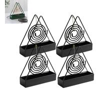 Support De Bobine De Moustique,4 pcs Support De Bobine Anti Moustique,Suspendu Mosquito Coil,Porte Encens Spirale Anti Moustique,Iron Support Spirale Anti Moustique Exterieur pour Maison Et Jardin