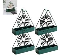Support De Bobine De Moustique,4 pcs Support De Bobine Anti Moustique,Suspendu Mosquito Coil,Porte Encens Spirale Anti Moustique,Iron Support Spirale Anti Moustique Exterieur pour Maison Et Jardin