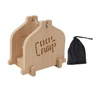 Support de Bobine de Moustique Détachable Portable Bois de Bambou Acier Inoxydable Style Rustique Décoratif Maison Encens Cas pour Camping Extérieur Usage Domestique 12,5 x 8 x
