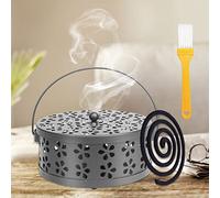 Support de Bobine de Moustique, Porte-encens Anti Moustique, Bobine Moustique Métal Support, Support Bobine, Boîte Bobine Moustique, Anti-Moustique, pour Le Camping à la Maison et Le Jardin（A）