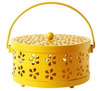 Support De Bobine De Moustique - Porte Encens Spirale Anti Moustique En Acier Inoxydable - Brûleur D'encens Charbon Poêle Avec Poignée Couvercle Conteneur De Boîte Mosquito Sécurité Anti-brûlure