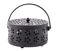 Support De Bobine De Moustique - Porte Encens Spirale Anti Moustique En Acier Inoxydable - Brûleur D'encens Charbon Poêle Avec Poignée Couvercle Conteneur De Boîte Mosquito Sécurité Anti-brûlure