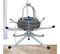 Support de bobines de fil pliable, grand dévidoir de câbles | Plateforme stable pour bobines avec double roulement, charge maximale de 660 livres (env. 300 kg)(White)