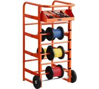 VEVOR Support de Bobines Fil Porte-bobines de Câbles à Roulettes avec 11 Barres