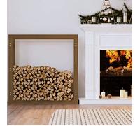 Support de bois de chauffage - Marron miel - 100x25x100 cm - Bois massif - Rangement - Mixte
