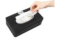 Support de boîte à mouchoirs en cuir pour véhicules avec options d'installation flexibles pour siège arrière et visière de tableau de bord (instrument)