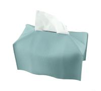 Support de boîte à mouchoirs en cuir synthétique avec système de recharge architectural et ceinture inférieure pour la maison, le bureau, la cuisine, la salle de bain (vert lac)