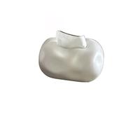 Support de boîte à mouchoirs en forme de nuage abstrait, couverture de galets irrégulière for décoration d'intérieur minimaliste(White)
