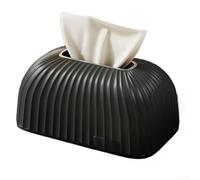 Support de boîte à mouchoirs moderne et minimaliste avec mécanisme à ressort pour un remplissage facile, distributeur de serviettes en plastique robuste pour table de salon et table à manger (gris