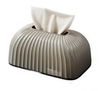 Support de boîte à mouchoirs moderne minimaliste avec mécanisme à ressort pour un remplissage facile, distributeur de serviettes en plastique robuste pour table de salon et table à manger (gris)