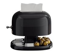 Support de boîte à mouchoirs - Porte-tissu avec plateau | Boîte de support de mouchoirs | Porte-serviettes décoratif | Double couche avec crochet | Organisateur de boîte à mouchoirs avec plateau |