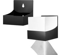 Support de boîte à mouchoirs pour montage mural en acrylique incassable pour cuisine, salle de bain, camping-car, armoire ou laboratoire (noir)