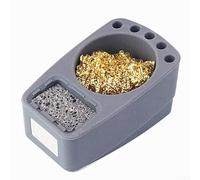 Support de boîte à souder en silicone avec boule de fil de cuivre et éponge pour nettoyer les pointes de fer, dessouder pour enlever l'étain, outil de filtre pour soudure statique (D)