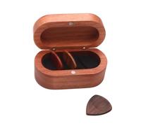 Support de boîte de médiator de guitare | Vitrine de guitare gravée de collection en bois avec 3 médiators en bois | Boîte de sélection de guitare gravée en bois pour guitaristes et mélomanes
