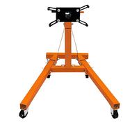Support de boîte de vitesses pour moteur - 900 kg - Pieds pliants - Rotation à 360 degrés - Hauteur de travail : 810 mm - 6 roues - 2 freins - 4 bras de montage - Professionnel - Chariot de voiture -