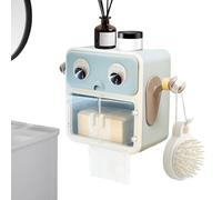 Support de boîte en tissu à montage mural | Distributeur de tissu | Distributeur de papier de tasse à aspiration moderne pour l'espace pour les toilettes Feuilles de sèche-cheveux