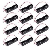 Support De Boîtier De Batterie 18650 3.7V 12 Pièces Avec Fils Pour Projet | Câbles Étamés Préinstallés, Boîte Rangement Prête au Soudage, Trous Fixation Stable, Socles Piles Rechargeables Accu Ion