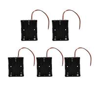 Support de boîtier de Batterie 3 emplacements boîte de Stockage de Batterie en Plastique Haute résistance Noir avec Fils de Connexion série pour projets électroniques de