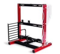 Support de boîtier de Carte mère d'ordinateur, boîtier de châssis Ouvert à Cadre en Aluminium 20X20, Bonne compatibilité boîtier de Carte mère de châssis pour ATX, M-ATX, pour Carte mère ITX(Rouge)