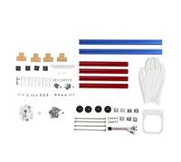 Support de Boîtier D'ordinateur en Plein Air MATX, Excellente Dissipation de la Chaleur en Aluminium, Cadre Nu, Boîtier D'ordinateur MATX, Support de Châssis de Bricolage de(Bleu Rouge)