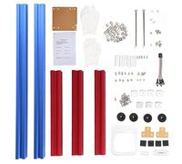 Support de boîtier Ouvert pour Ordinateur ITX, Cadre Nu en Alliage d’Aluminium à Faire soi-même avec Une Excellente Dissipation Thermique, Structure modulable pour Carte mère ITX (Bleu Rouge)