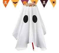 Support de bol à bonbons d'Halloween, support de tour de fantôme ou de friandises, affichage de diffusion de la lumière LED, décoration lueur effrayante, pour intérieur et extérieur, porche, pelouse