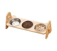 Support De Bol À Nourriture Du Chat - Conteneur D'Alimentation Incliné Avec 3 Bols En Acier Inoxydable - Support De Nourriture Pour Chat Surélevé - Pour Le Salon La Cuisine L Appartement La Salle À Ma