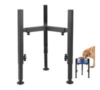 Support de bol de chien réglable - Fabriqué en fer forgé pour une utilisation intérieure et extérieure | Largeur et hauteur réglables, support, support de nourriture pour animaux de compagnie 2024