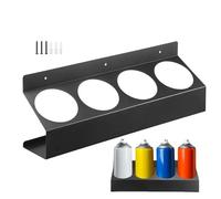 Support de bombe aérosol robuste et organiseur, 5 emplacements en métal pour garage, atelier et salon, porte-bouteille universel pour laque et
