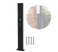 Support de borne de recharge pour véhicules électriques en acier inoxydable - Colonne de connexion de chargeur sans perçage à montage au sol pour station de recharge à domicile ou garage (co