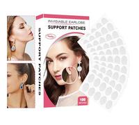 Support de boucles d'oreilles invisible - Disques stabilisateurs de lobe d'oreille transparents, autocollants de soutien transparents - Colle à levier - Dos respirant résistant à l'humidité - Boucles