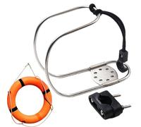 Support De Bouée De Sauvetage en Acier Inoxydable, Support De Bouée De Sauvetage pour Bateau, Réglage Supports De Fer À Cheval De Bouée De Sauvetages, Supports D'anneau De Bouée De Sauvetages