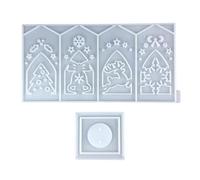 Support de bougie en plâtre - Moule en silicone - Bâton de motel de Noël - Bougeoir fait à la main - Traitement de bijoux - Décoration de lanterne en forme de champignon