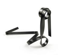 Support de bouteille de vin créatif flottant en métal avec ruban métallique design décoratif vintage, compact 34 x 15 x 16 cm (noir)