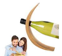 Support de bouteille de vin simple - En bois 27,3 x 4,7 x 2 cm | Porte-bouteille de vin flottant élégant pour dessus de table | Présentoir décoratif Red Wîne pour les bars, les clubs, les restaurants